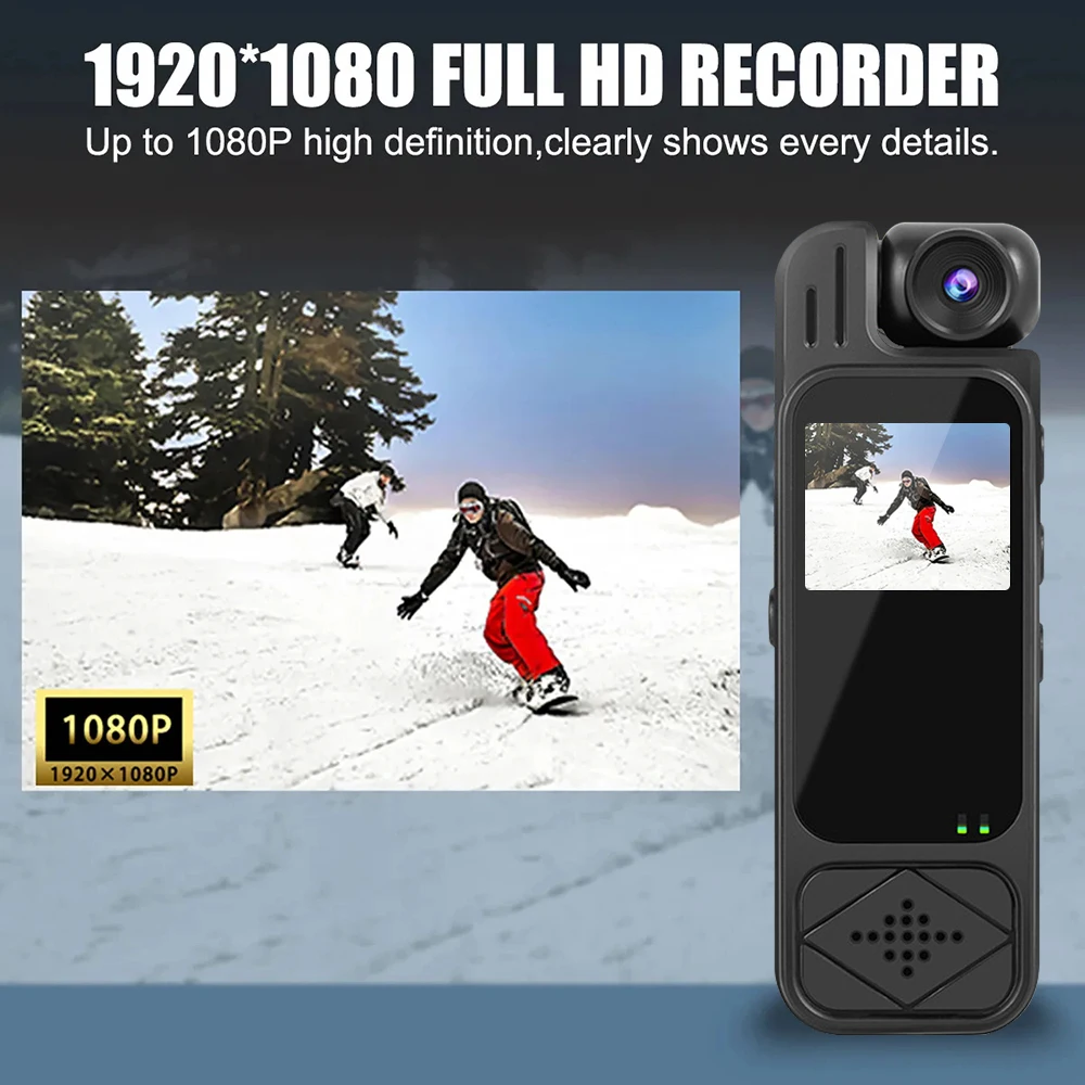 HD 1080P 1.3in Mini Camera Action Camera Portable Small Digital Video Recorder Body Cam Infrared Night Vision Miniature Camcorde