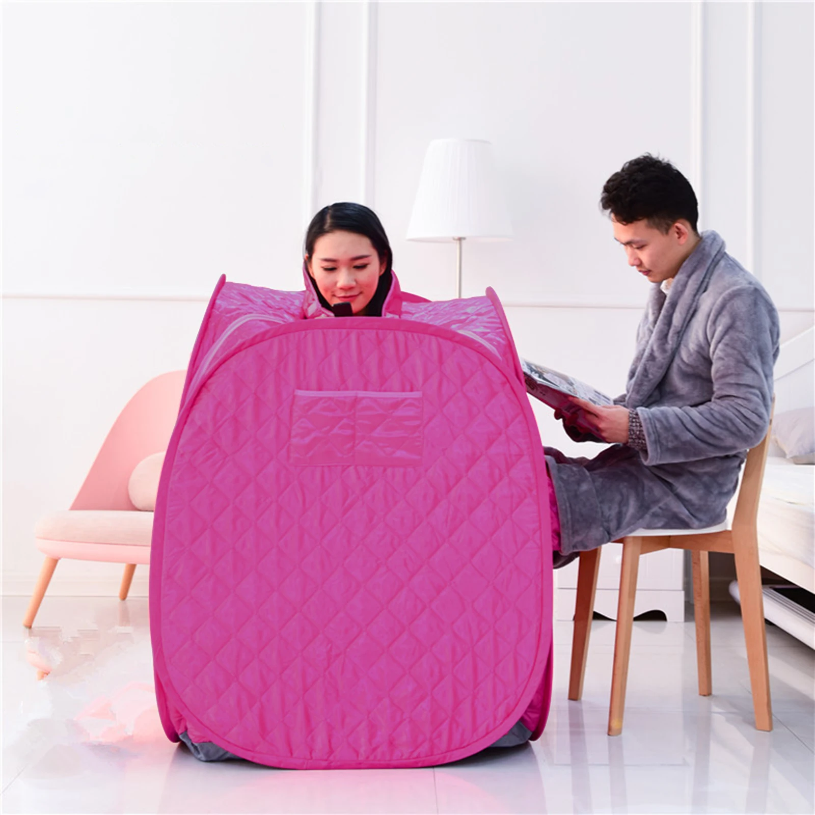 Personal Sauna Room Tent for Sinfle Person, Full Body Bath Sauna Room Tent, Double Zipper Sauna Box Without Steamer 5