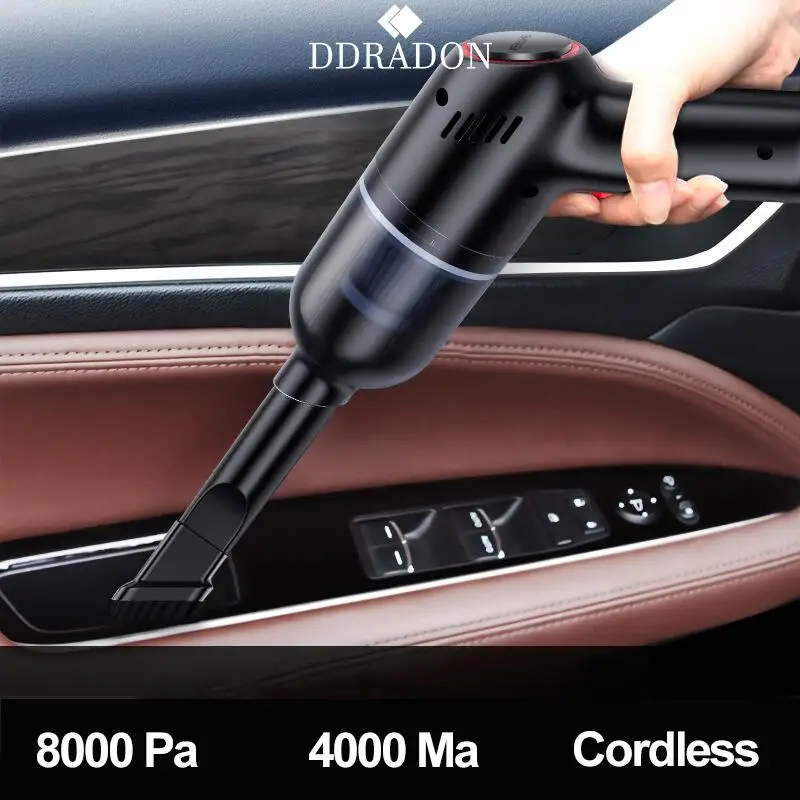 SAKOLD Handheld Vacuum Mini Portable Rechargeable Car Vacuum Cleaner  Cordless with 8000PA Powerful Suction for Car Home and Office, with 2  Washable