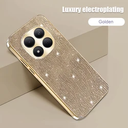 Luxurious Electroplated Water Ripple Phone Case - Stylish PC Cover with Bumper Protection - Redmi note 15 Pro 4G (Gold)