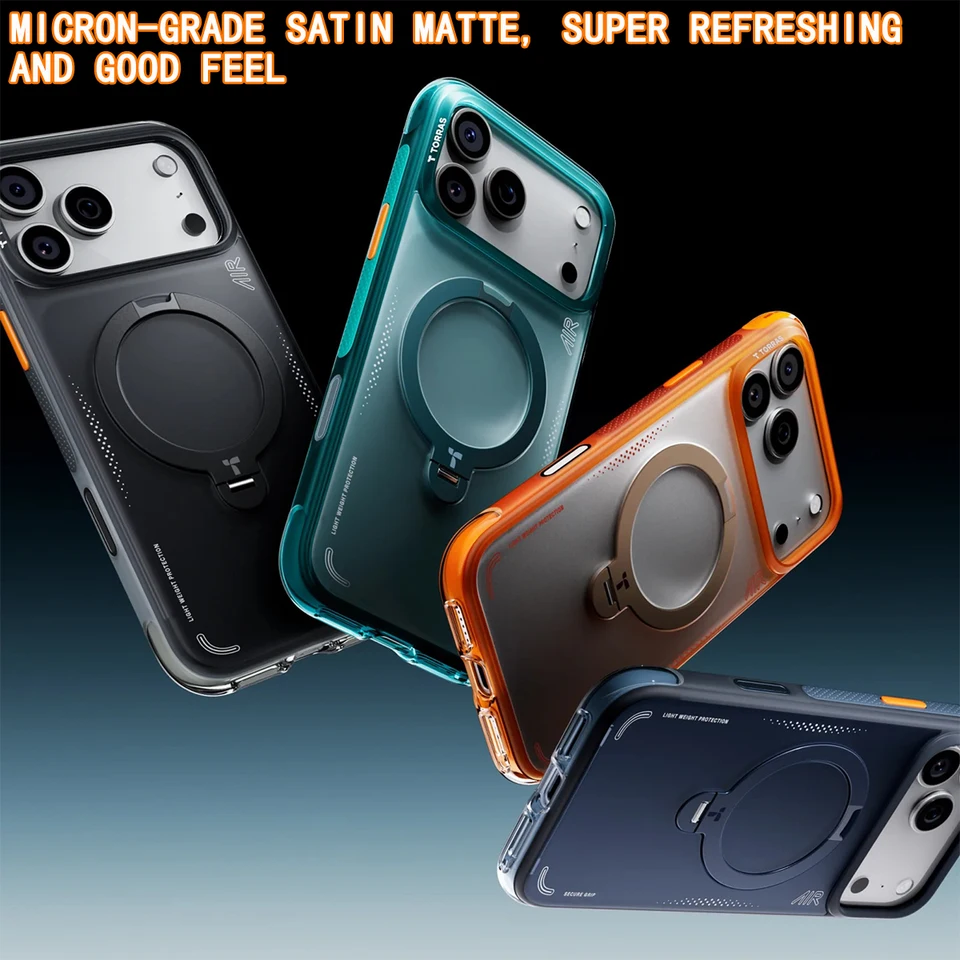 TORRAS Q3 Air Ostand for iPhone 17 16 15 Pro Max, new airbag drop