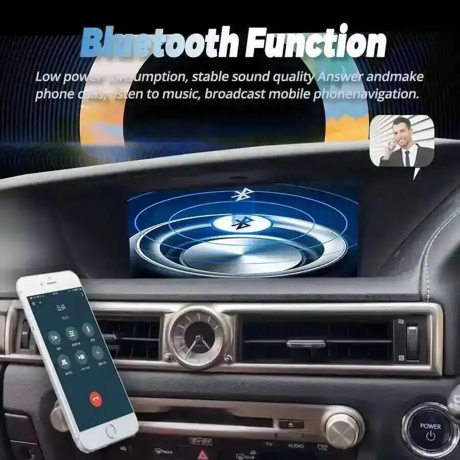 Pantalla CarPlay para Lexus GS200 GS250 GS300 GS350 GS450 2012-2020 Android 14 Bluetooth 12,3 pulgadas RHD reproductor de vídeo Multimedia 3