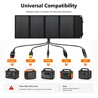 Chargeur solaire portable 200W, panneau solaire pliable pour générateurs solaires, camping en plein air, voyage, batterie externe 4