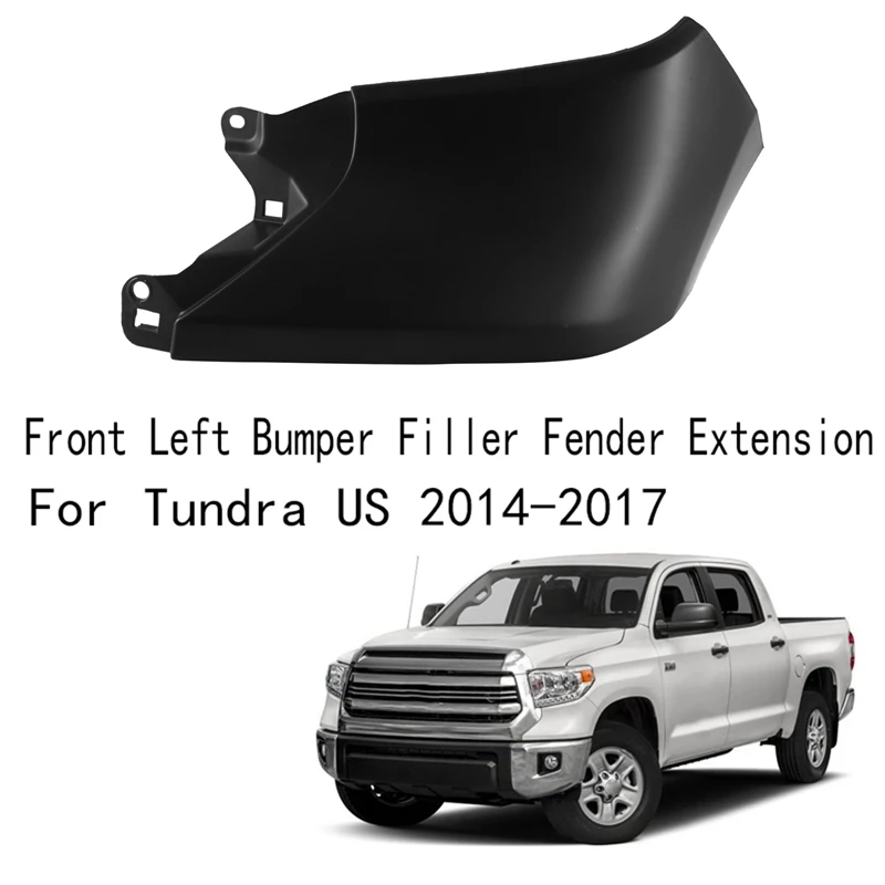 

2 PCS Front End Plate Headlight Lower Trim Cover 53932-0C903 53931-0C903 Black Fender Extension For Toyota US 2014-2017