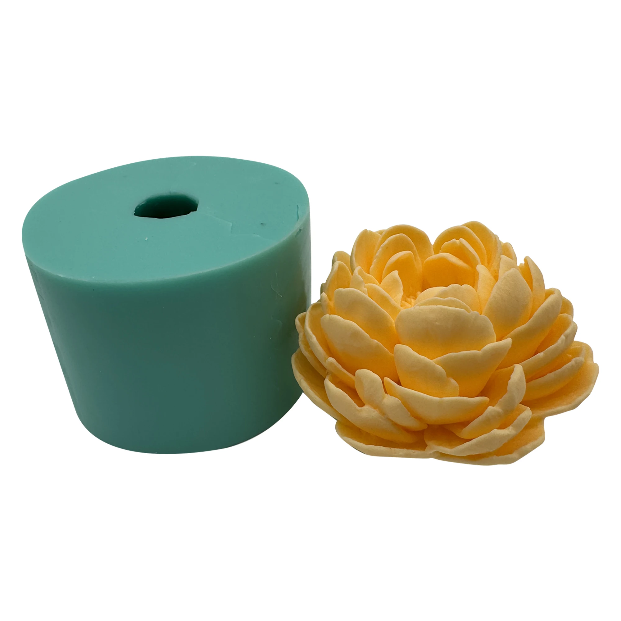 Stampo In Silicone Per Candela A Forma Di Peonia – Stampo Per Resina, Cioccolato, Sapone, Fiore 8,3 Cm, Alimentare, Resistente Al Calore (-40°C A +230°C)