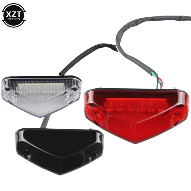 Universelle 12V DC LED Brems stopp Rücklicht Signal anzeigen Motorrad  Motorrad Fahrrad Hinterrad Bremslicht Motorrad Zubehör - AliExpress