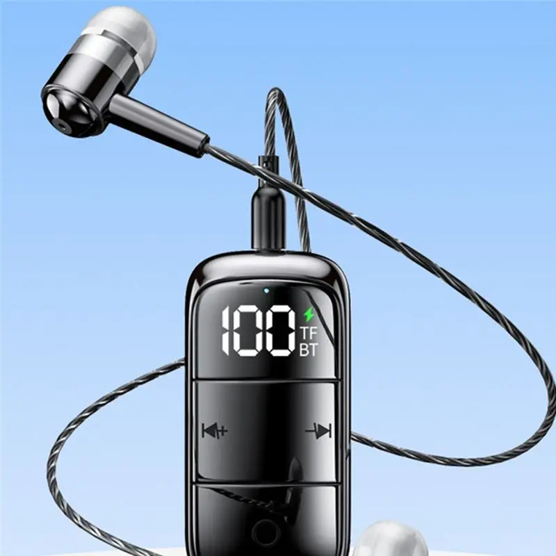 B67C 블루투스 5.3 오디오 어댑터(ANC+ENC 소음 제거 이어폰 포함), 3.5Mm AUX 무선, 마이크 포함