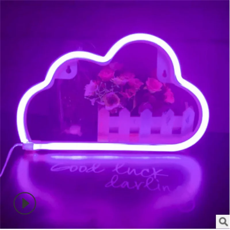 Sinal de Néon Decoração do Quarto Luz de Néon Luz da Noite Sinais Parede Pendurado Lâmpada Wineglass Nuvem Gato Usb Bateria Operado Bar Presentes Led 9 Computers & Electronics