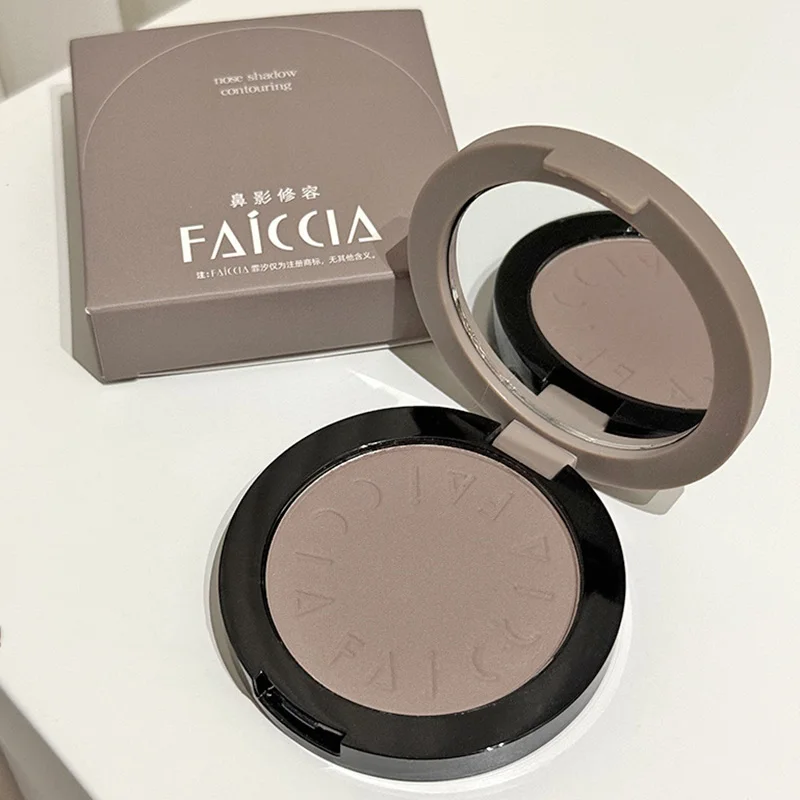 Face Brightening Contouring Makeup Palette Matte Cement Grey Brown Nose Shadow Contouring Modify Natural High Nose Bridge Makeup