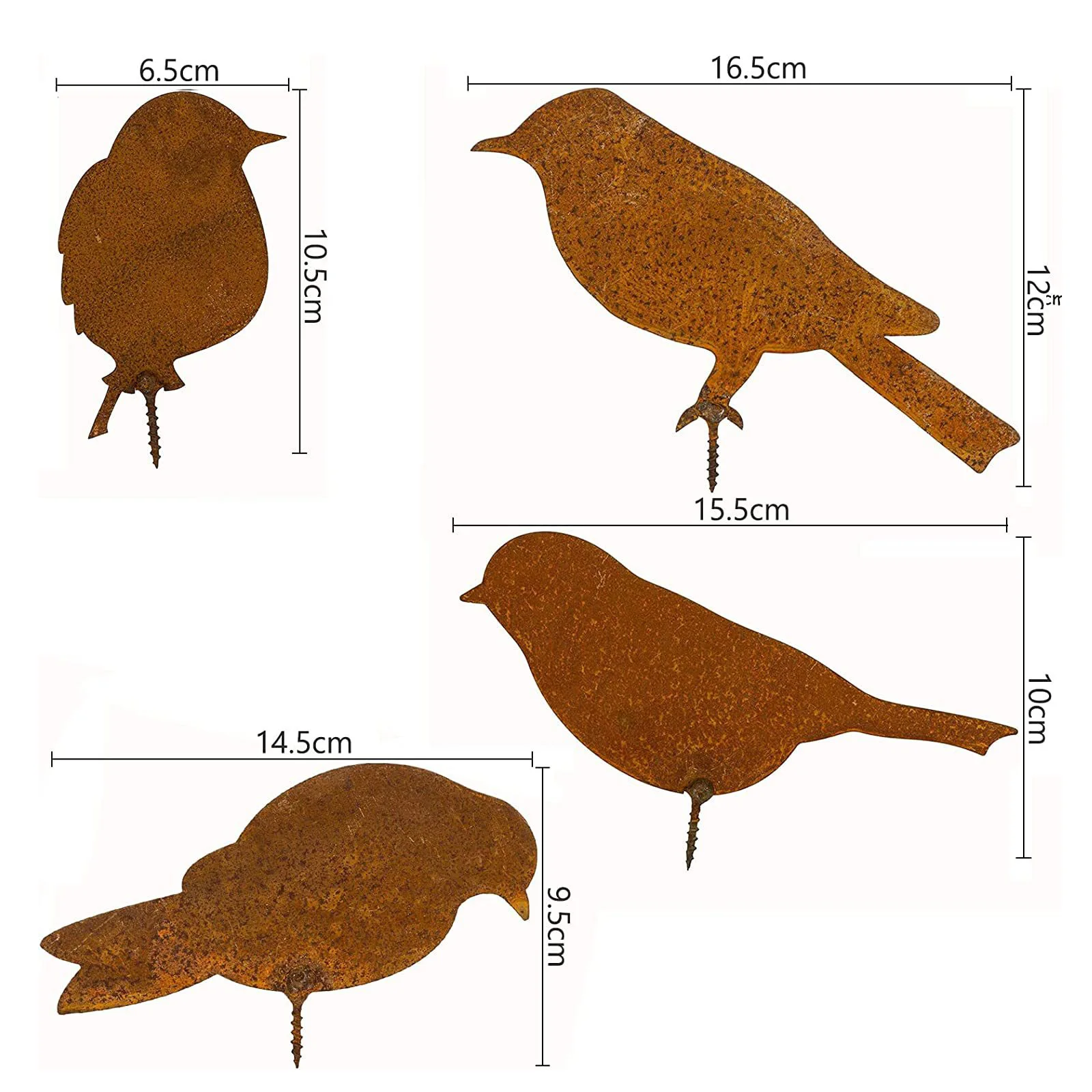 Iron Animal Landscaping Aging Resistance Plug-In Animal Sculptures  Holiday Gifts Retro Waterproof for Yard Lawn Supplies