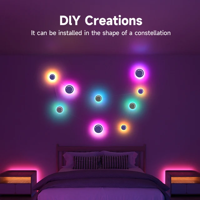 LED Wall Decorative Lights RGB Constellation Lights DIY Creative styling APP Remote Control Decorative Lights For Drawing Room 5 LED Wall Decorative Lights RGB Constellation Lights DIY Creative styling APP Remote Control Decorative Lights For Drawing Room 5