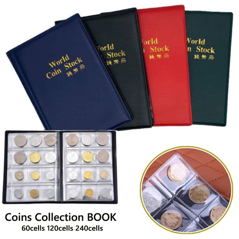 60/120/240Pockets Album For Coinnning Collection Book Home Decoration Photo Album Coinn Album Holders Collection Book Scrapbook