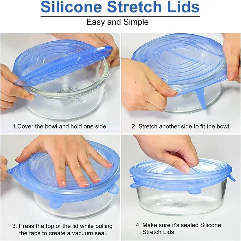 Reusable Silicone Stretch Food Lids 4