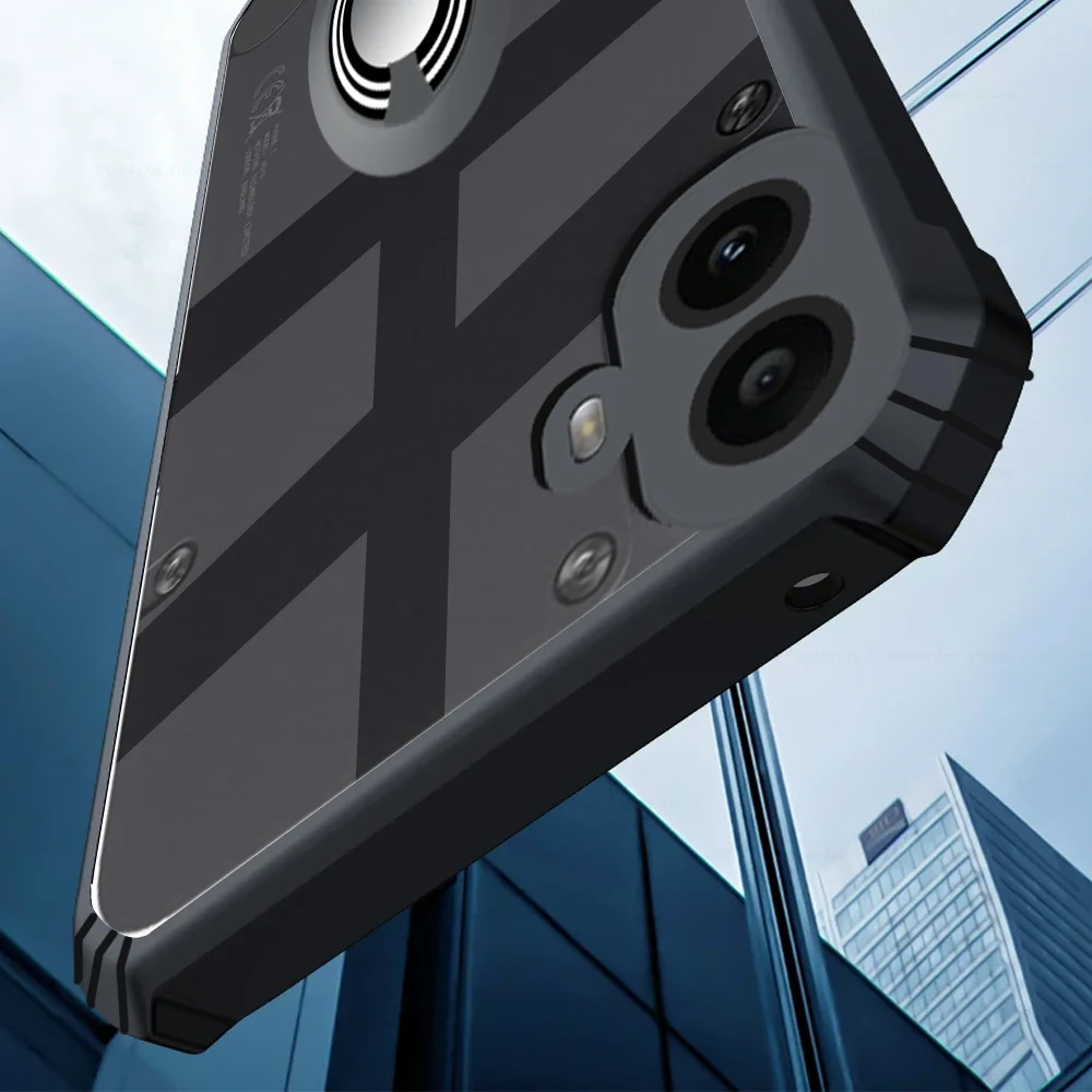 Transparent Shockproof Acrylic Phone Case with Magnetic Holder Ring