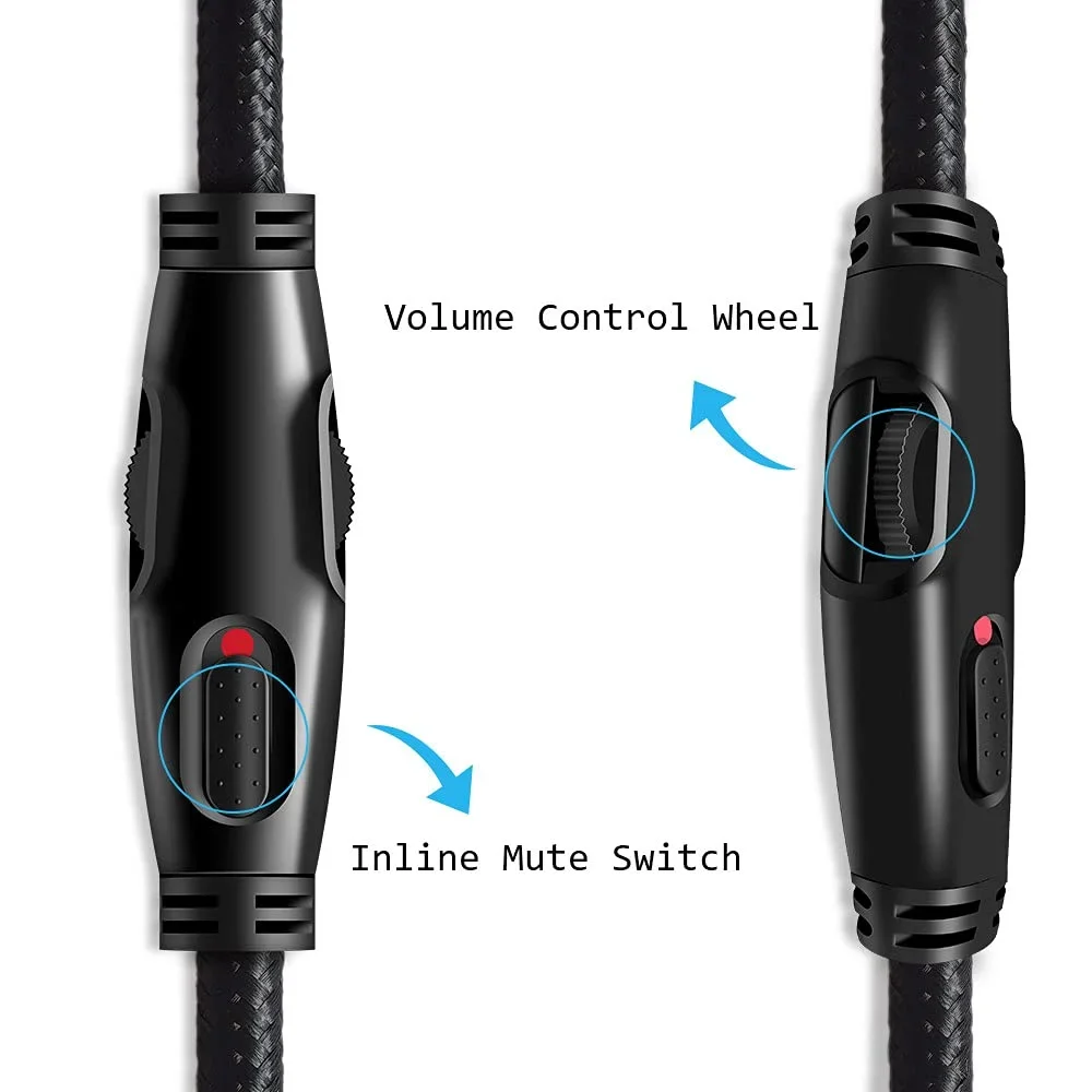 Nylon Braided OFC Replacement Aux 3.5mm Cable Extension Cord For Dareu A710 Headsets
