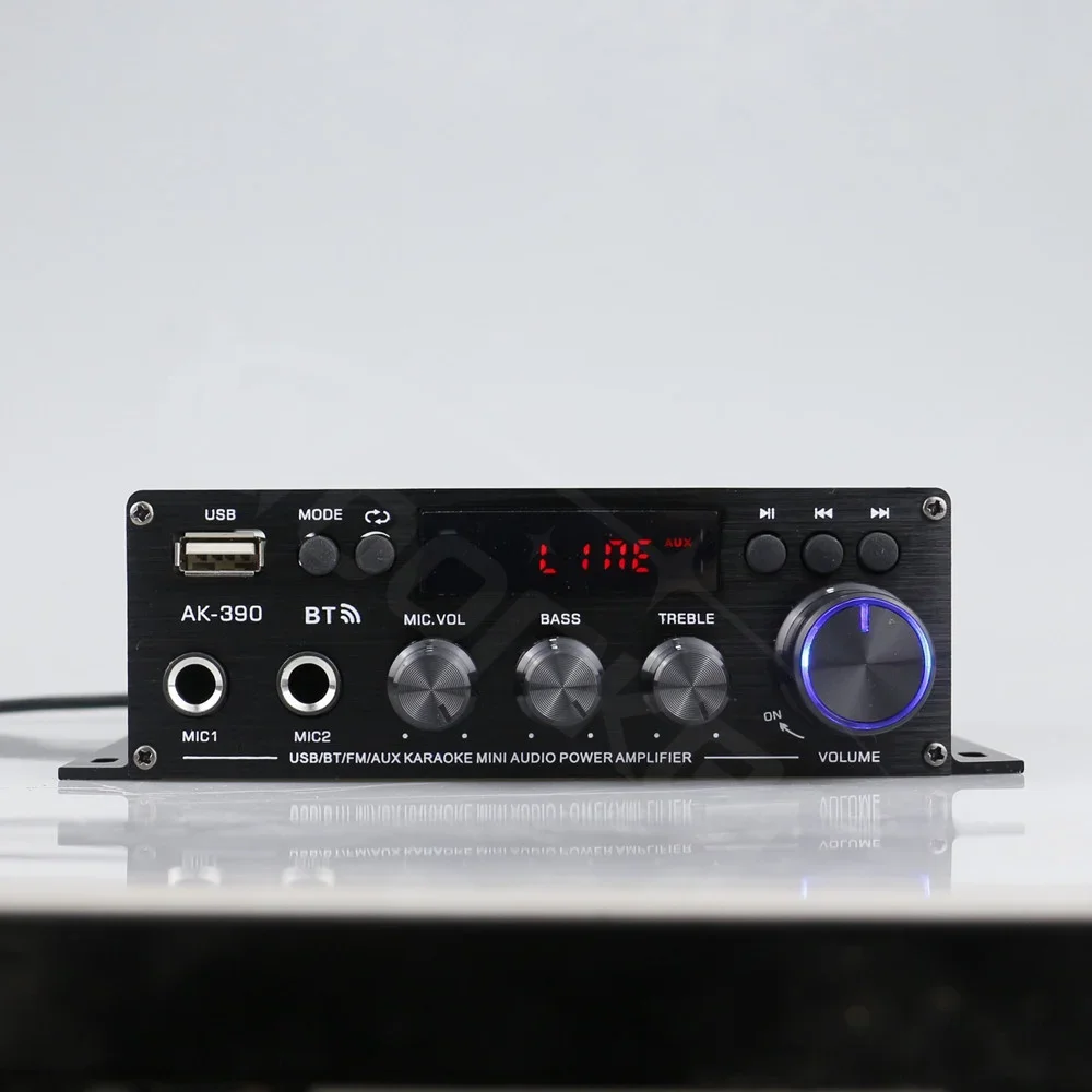 AK390 Sound Amplifier BT 5.0 HiFi Power Amplifier 800W Stereo Digital AMP BASS M
