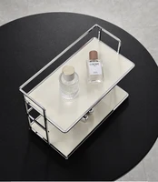 1Pc Double-Layer Desktop Storage Rack, Multi-Functional Acrylic Kitchen Organizer, Cup Holder, Water Cup and Coffee Cup Storage Rack for Living Room, Kitchen, Bedroom, Cosmetics, Perfume, Etc 1