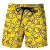 Funny Duck Graphic Beach Shorts for Men 3D Print Animal Board Shorts Sports Gym Swim Trunks Swimsuit homme Cool Ice Shorts Pants 1