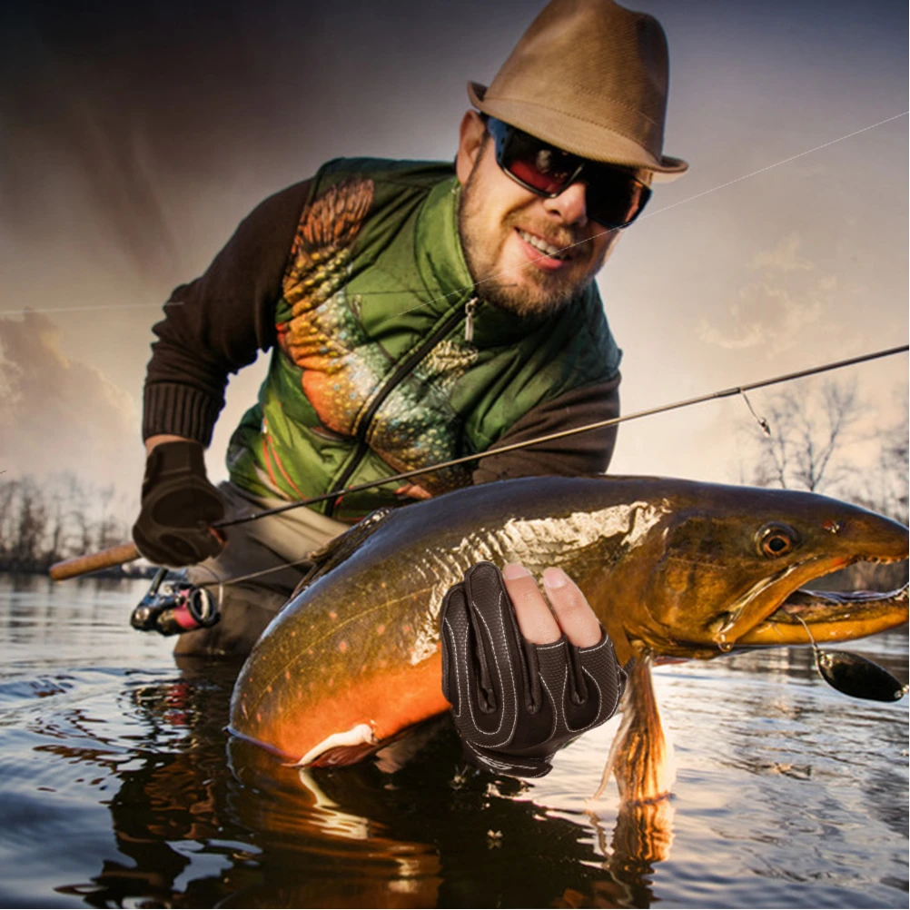 Fishing Catching Gloves Protect Hand Professional Release Anti-slip Fish Gloves Men Women Outdoor Fishing Apparel