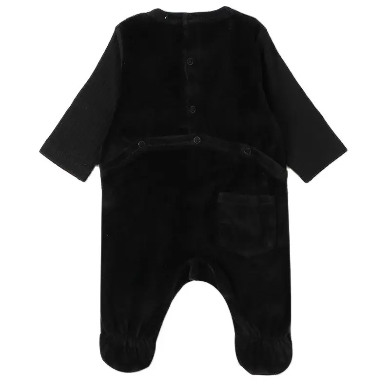  롬퍼 잠옷, 긴 소매 어린이 의류, 버튼  작업복, 벨루어 소년 소녀 의류, 풋티 롬퍼