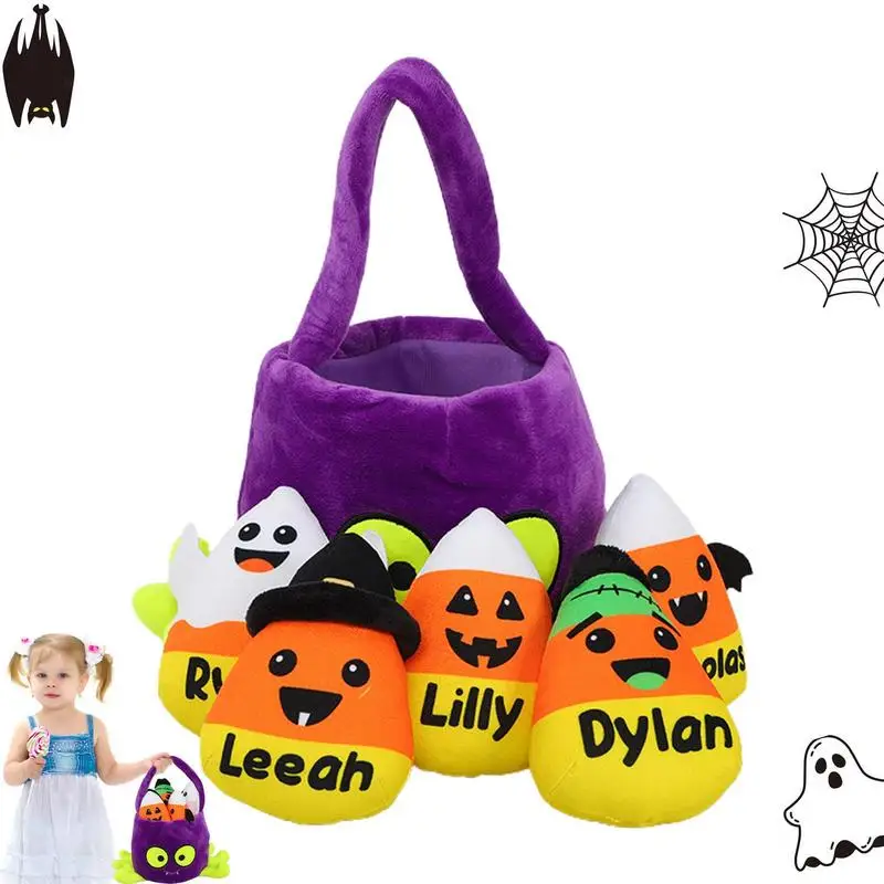 

Pumpkin Playset 5Pcs Fabric Kids Cloth Activity Crinkle Halloween Playset Plush Goodie Bags Stuffers/Fillers Prizes And Gifts