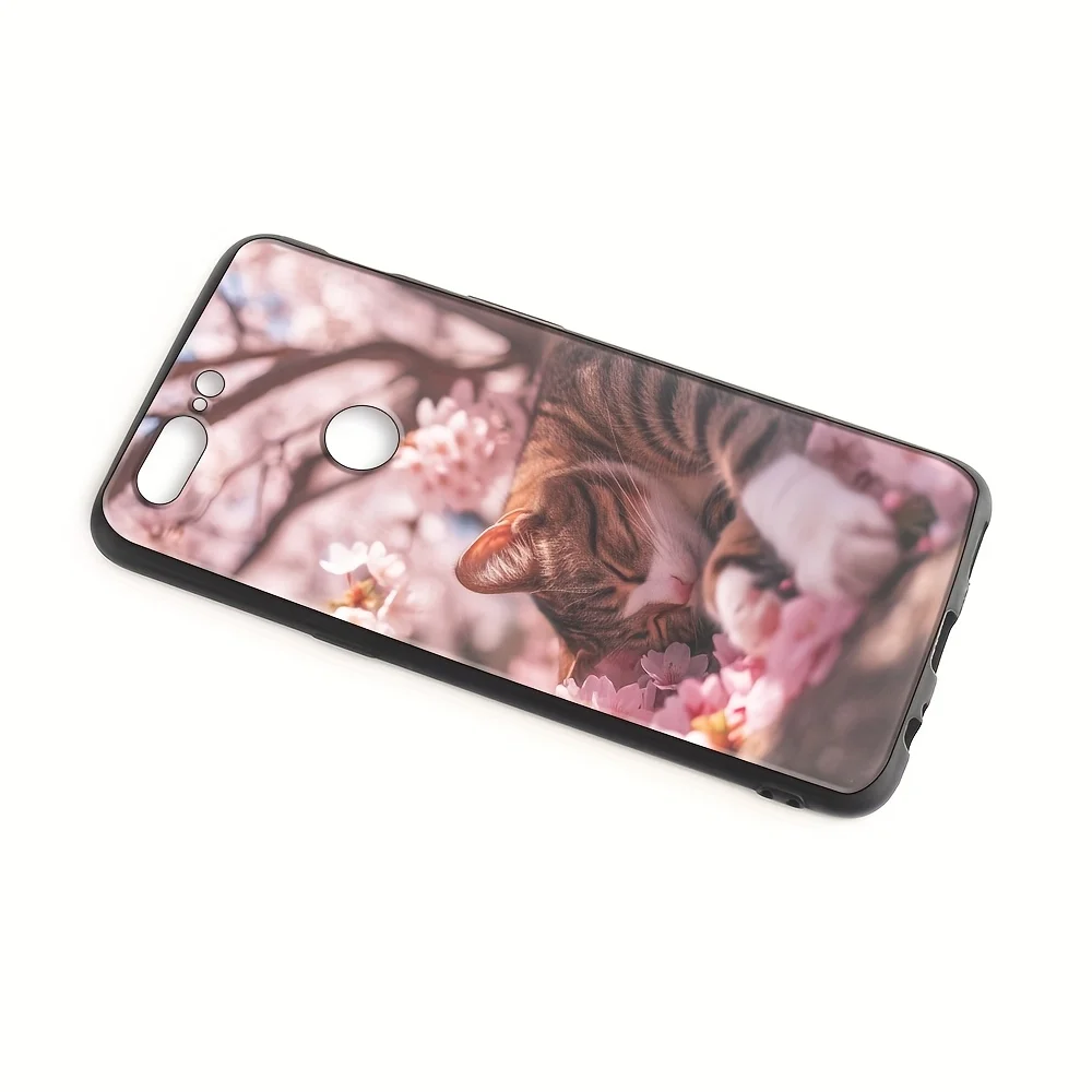 Customizable Black Silicone Shockproof Phone Case - DIY Photo Personalization Option