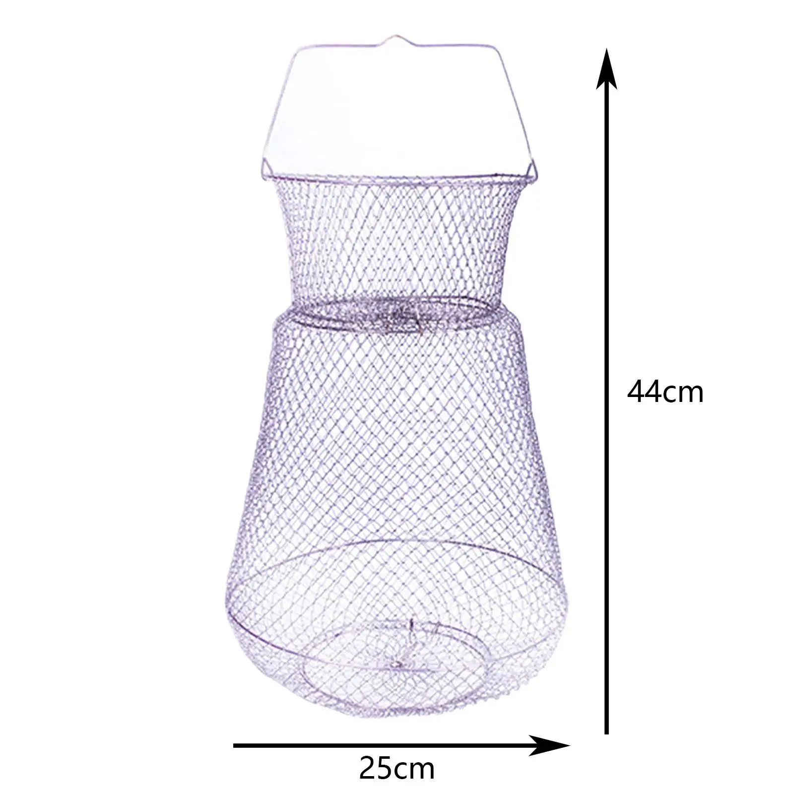 Wire Fish Basket Fishing Net Fishing Accessories Hand Cast Cage Fishing Landing Net Easy to Use Retractable Fishing Basket