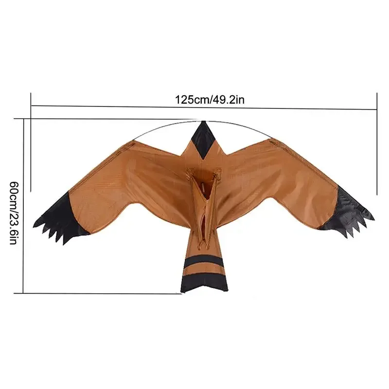 Bird Scarer Flying Kite Bird Repeller Large Eagle Kites Scarecrow Decoy for Farm Garden Pigeon Repellent Kite Without Pole bird repeller pinwheels