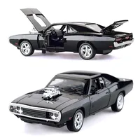 1:32 Alloy The Fast And The Furious Dodge Car Model With Sound And Light Diecasts & Toy Vehicles Pull Back Car Collection Toys 1