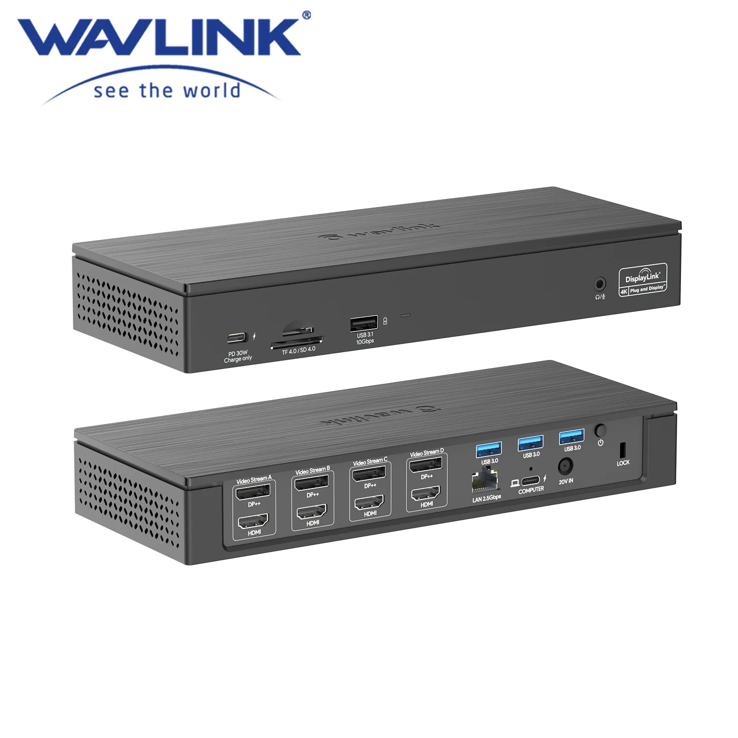 MacbookWindowsおよびラップトップと互換性のある,wavlink 5k USB-Cユニバーサルドッキングステーション,100w pd  18-in-1 USB-C AliExpress