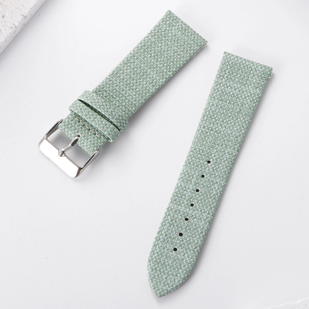 Cowboy Pattern Canvas Leather Watchband - Unisex Sport Watch Strap Accessories