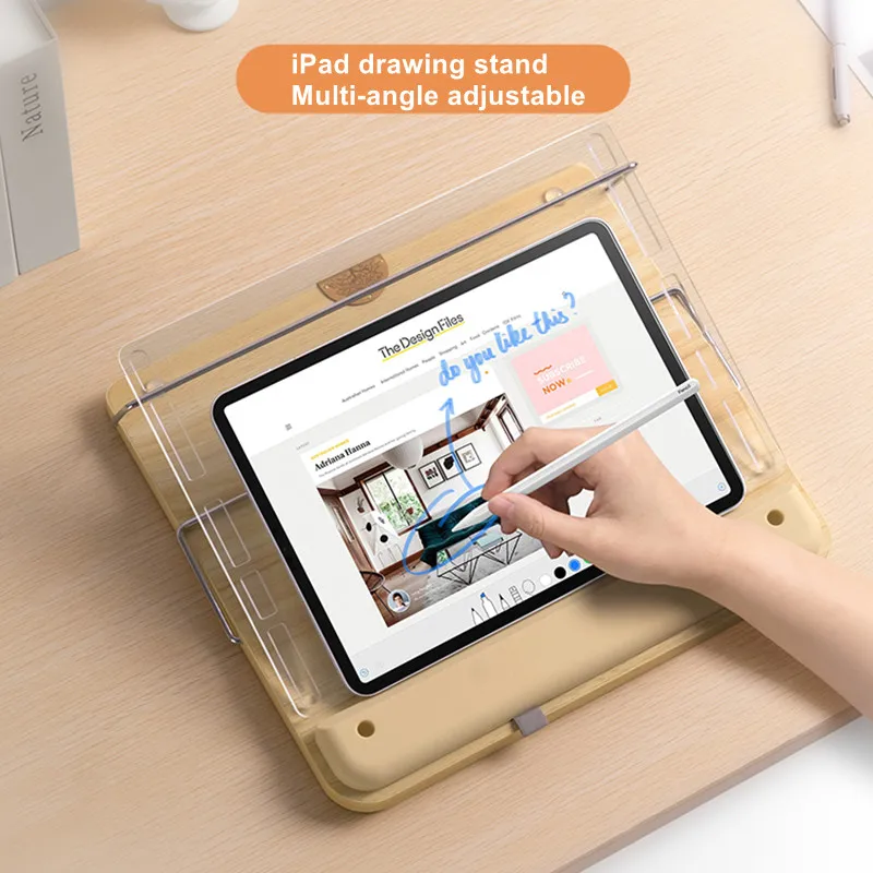 Wood Desktop Tablet Painting Holder Ipad Wood Stand Tablet Holder