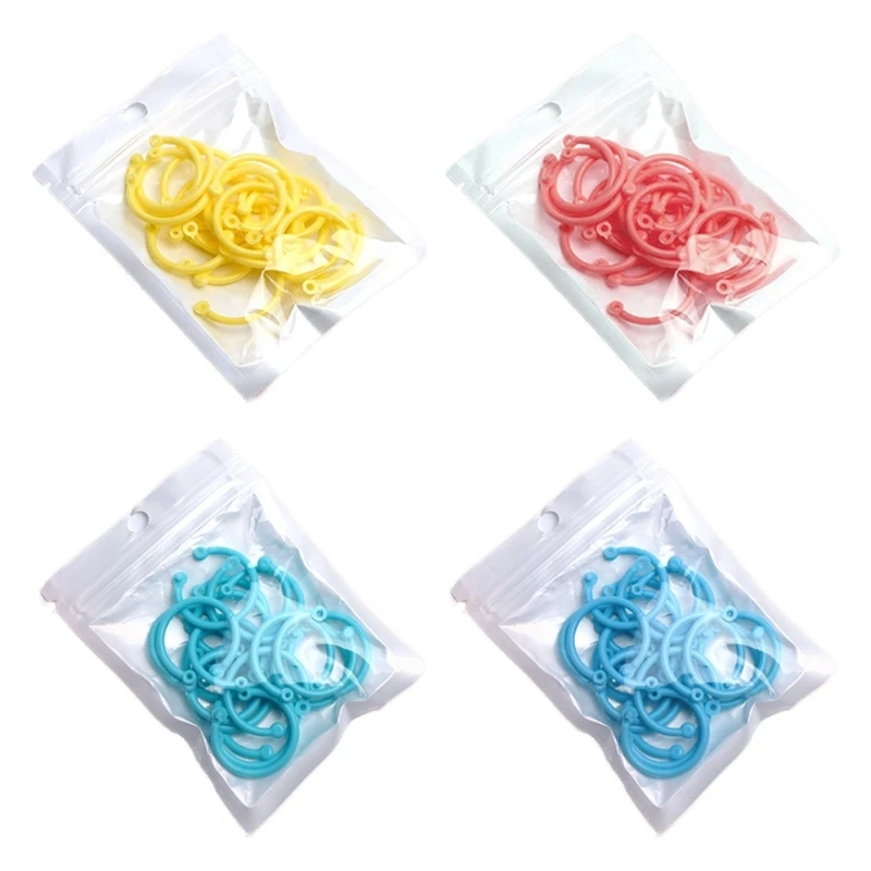 Plastic Binding Rings book binding supplies 10/ 15 / 30 Pcs Loose Leaf Rings Multi-Color Binder Rings Flexible Plastic Book for Scrapbook Notebook Keychain