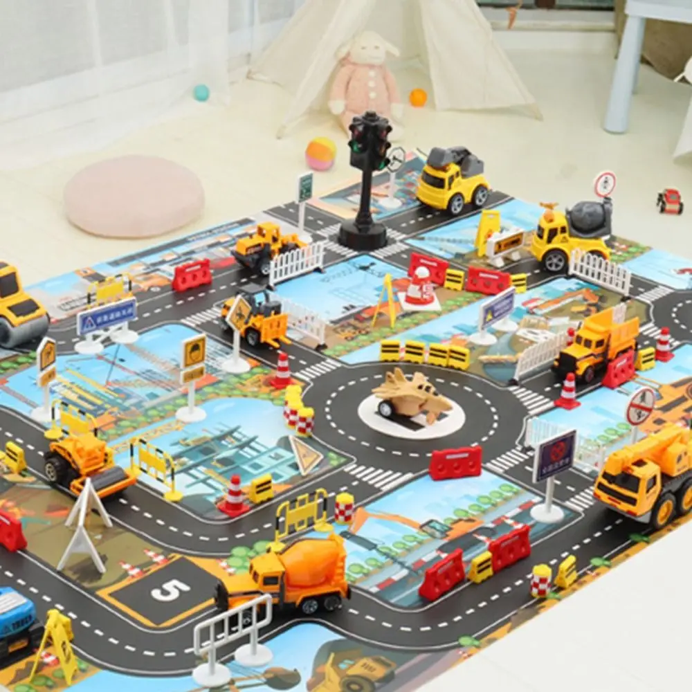 Climbing Kids Toys Traffic Car Map Road Carpet Playmat DIY Traffic Road Signs Climbing Mats Toys City Parking Lot Roadmap big building blocks compatible large bricks road plate car parking pole fuel station city traffic kids educational creative toys