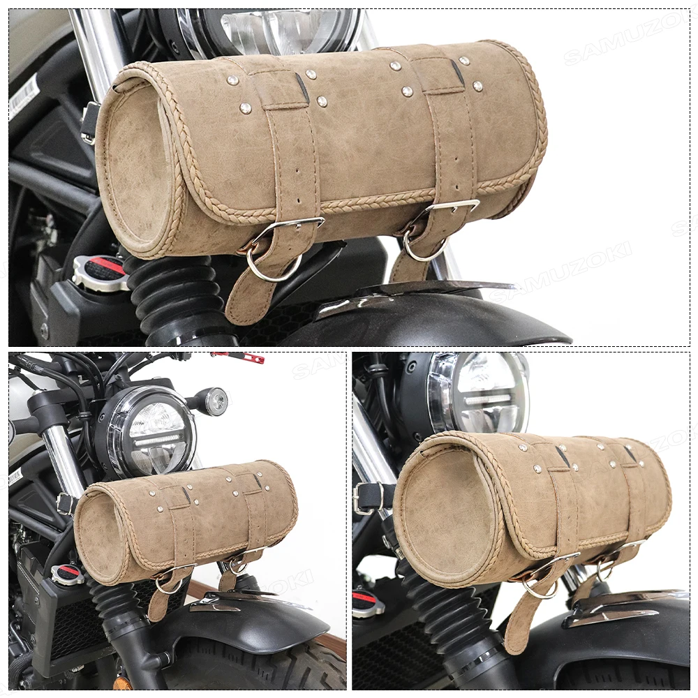Lot De 2 Sacoches Selle Cuir Universelles Pour Vélo/moto - Parrys Leather World
