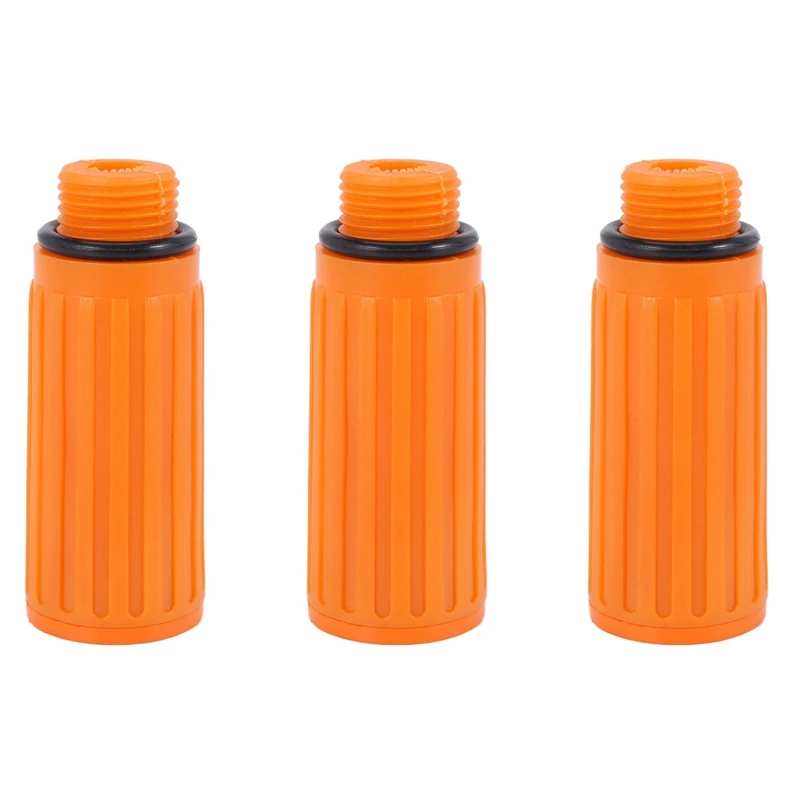 

3Pcs 16Mm Male Thread Dia Plastic Oil Plug For Air Compressor Orange