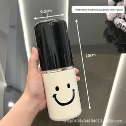 Portable Travel Mouthwash and Toothbrush Cup Set (Color blocking)