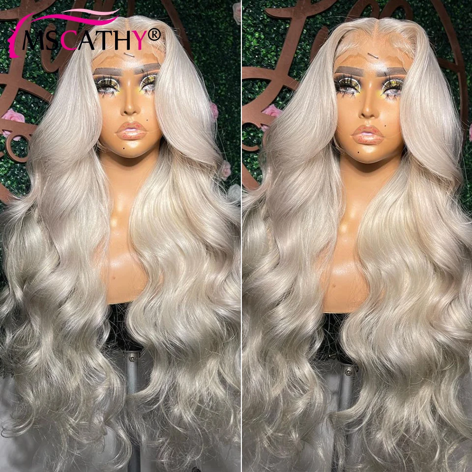 Platinum Blonde Lace Front Human Hair Wigs Body Wave HD Lace Front Wig 13x4 Brazilian Remy Human Hair Wigs For Women Preplucked