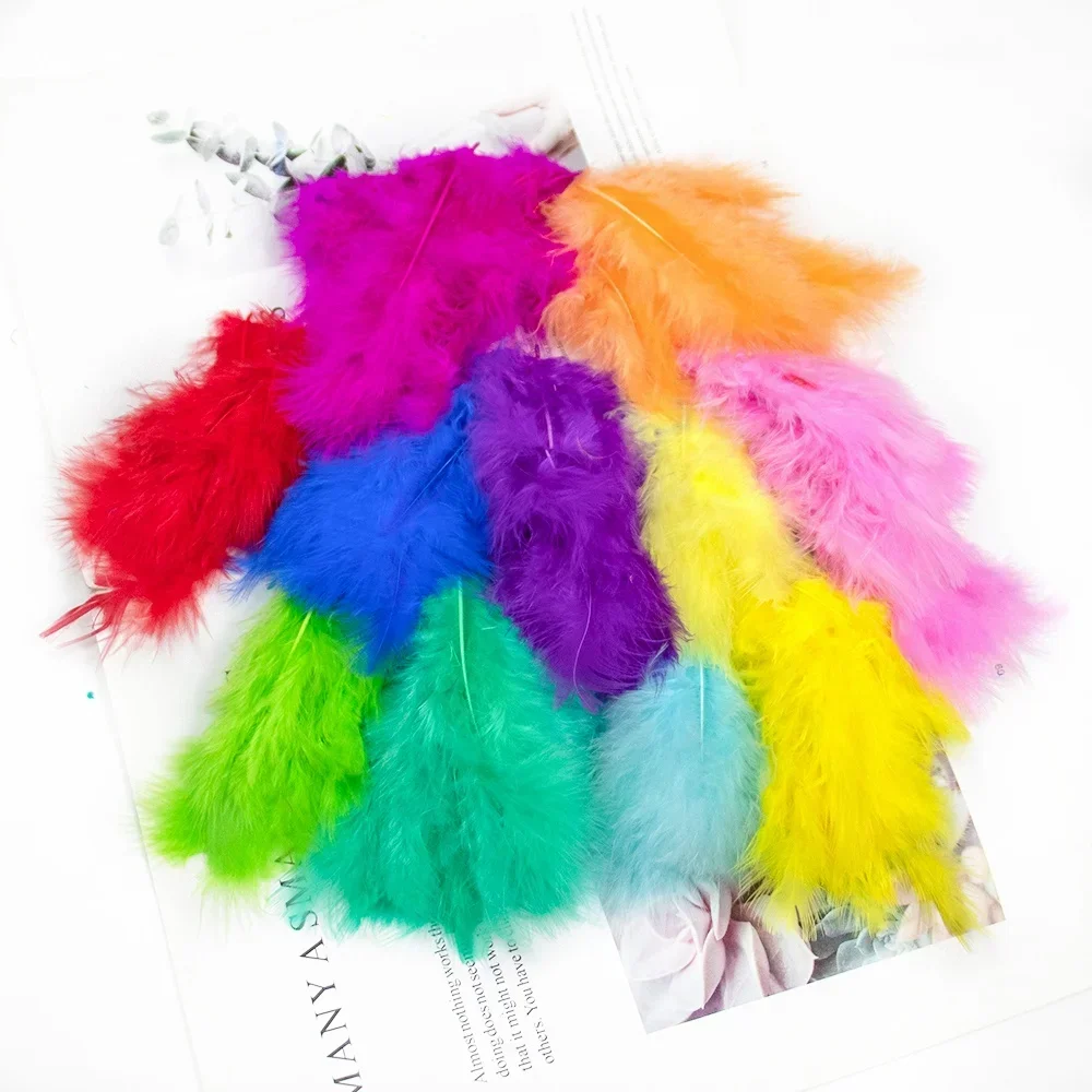 50 100pcs Marabou Fly Tying Materials Turkey Feathers Marabou
