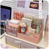 New Cute Pen Desk Holder Storage Box Organizer Girl Drawer-type Desktop Student Stationery Handbook Nine Grids Storage Box 3