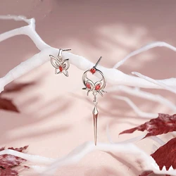 Pendiente de Anime Tian Guan Ci Fu para mujer, pendiente Heaven Official's Blessing Hua Cheng Xie Lian, pendiente Irregular para oreja, regalos de joyería, 1 par