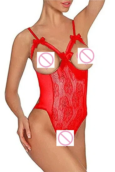 Women Underwear Sexy lace lingerie plus-size lace shaping bow-decorated close-fitting dress suit