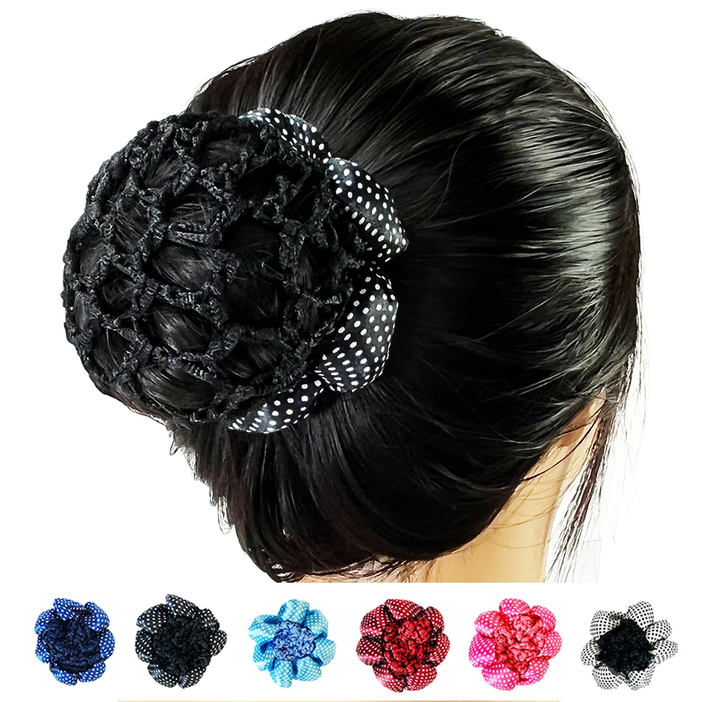 Elegant Bowknot Hair Net with Elastic Band