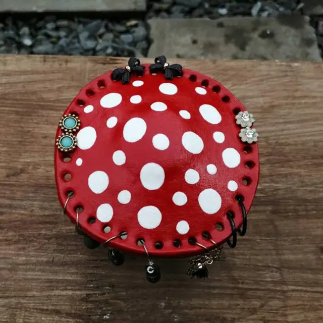 Gomba Fülbevaló Szervező Ékszer Torony, Ház, Esztétikai Dekoratív Állvány - Image 3