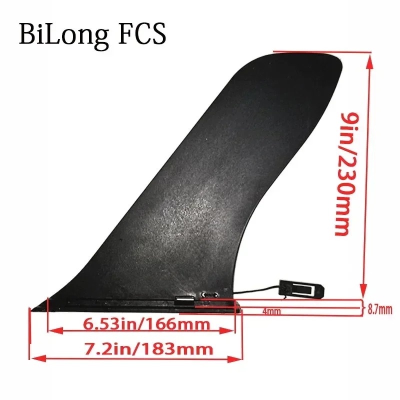 Inserted Long Plate Fin American Box SUP Center Ankle PA66 Nylon Surf Ankle Inflatable Plate Fin Surf Paddle FIN Paddle Board