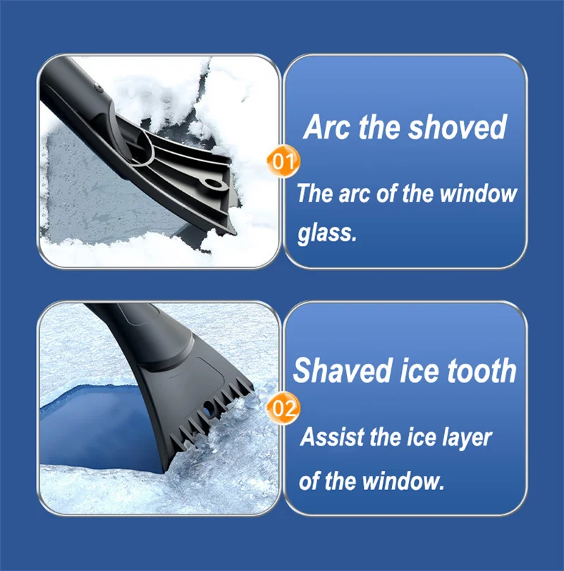 Quick Clean Snow Scraper for Car Winter Window Scraper for Car Stainless Snow Shovel Cool Accessories Gifts