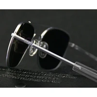 RE-Lunettes de soleil de l'armée américaine pour hommes et femmes, lunettes de soleil pilote d'aviation militaire, lentille en verre, marque de luxe, monture en métal et en titane vintage 5