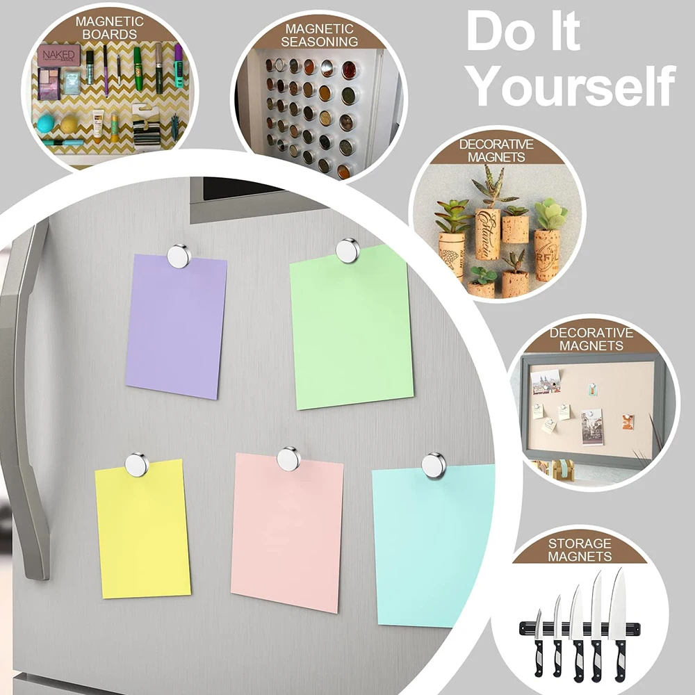 Versatile DIY Refrigerator and Office Whiteboard Magnets Set