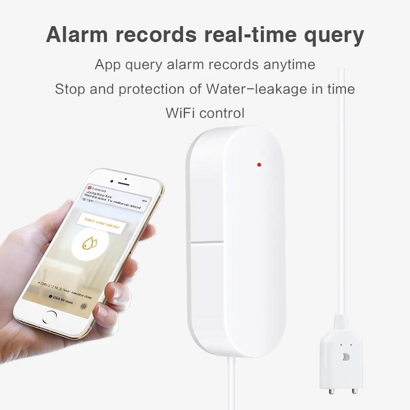 Tuya WiFi Water Leakage Sensor Smart Home Water Leakage Detector Flood Alert Overflow Security Protection Via Smart Life 2