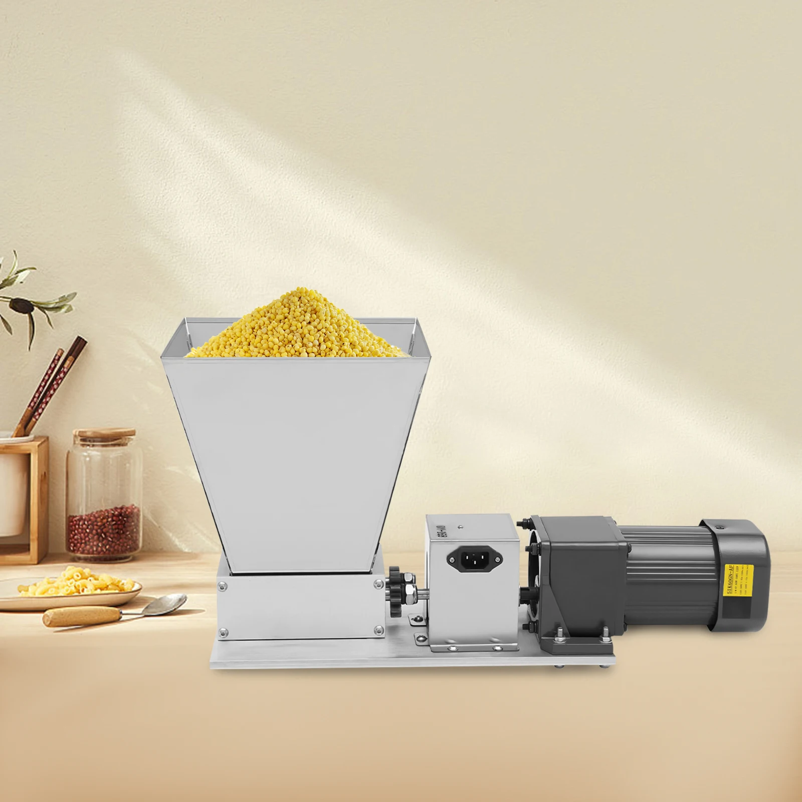 Electric Grain Mill Barley Grinder 60W Malt Multi-function Grain Crusher for Grinding Wheat and Corn 3